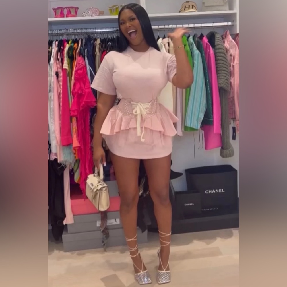 Barbie Doll Pink T-shirt Dress
